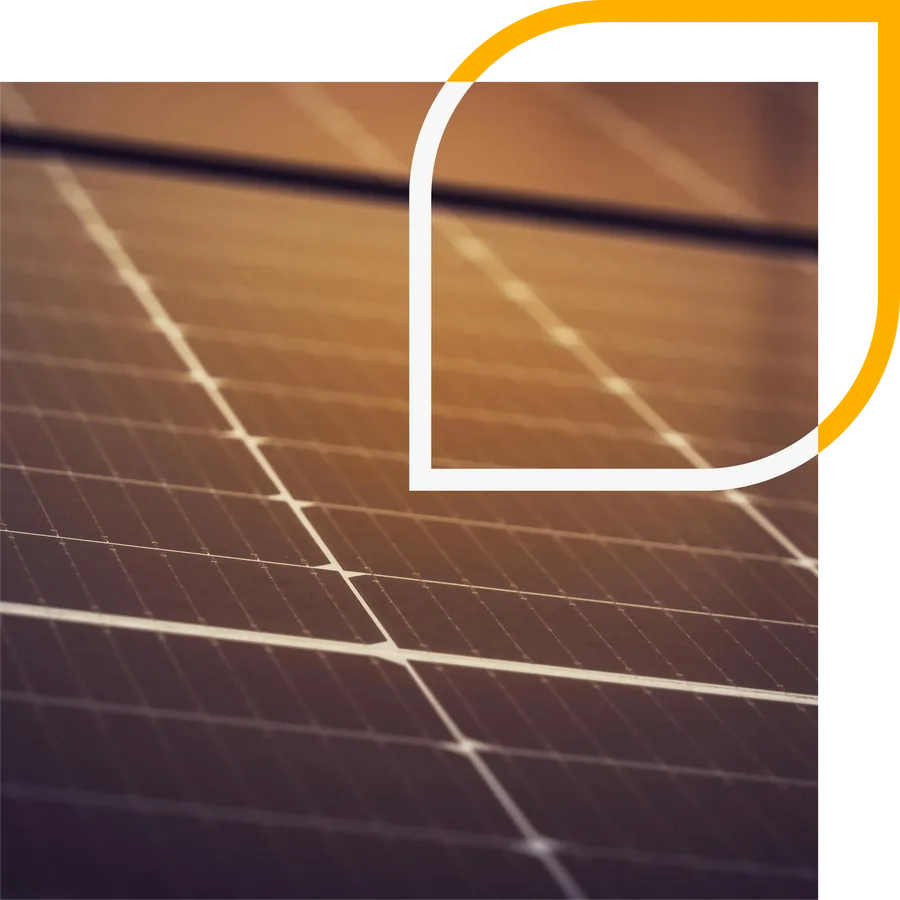 Close detail of monocrystalline solar panel cells